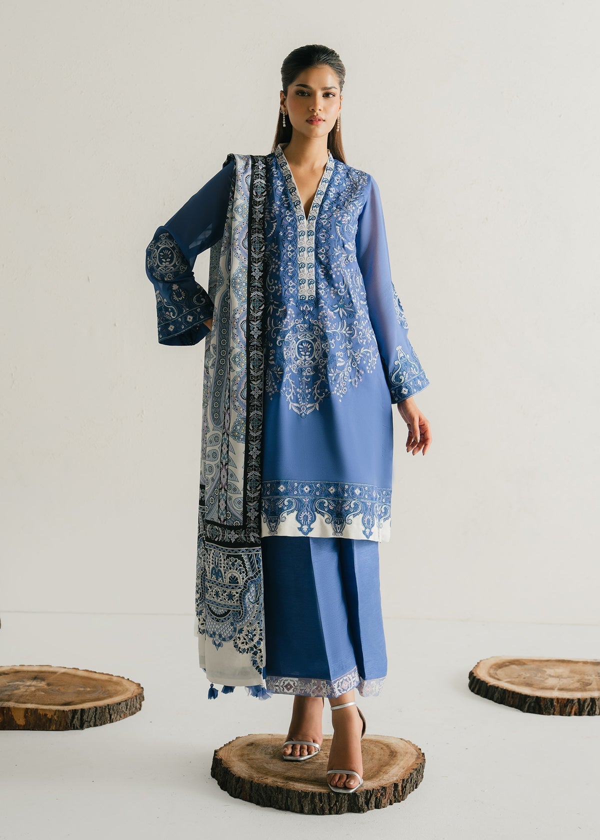 Mahgul | Alea Luxury Pret | Sapphire Mist - by Libasekhas UK - Registered Vendor of : Mahgul - 100% Original Designer Dress