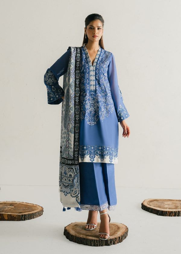 Mahgul | Alea Luxury Pret | Sapphire Mist - by Libasekhas UK - Registered Vendor of : Mahgul - 100% Original Designer Dress
