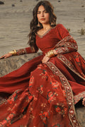 Charizma | Festive Pret | 3 Pcs Stitched Raw Silk Pishwas CMA-6-430-Mehroon - by Libasekhas UK - Registered Vendor of : Charizma - 100% Original Designer Dress
