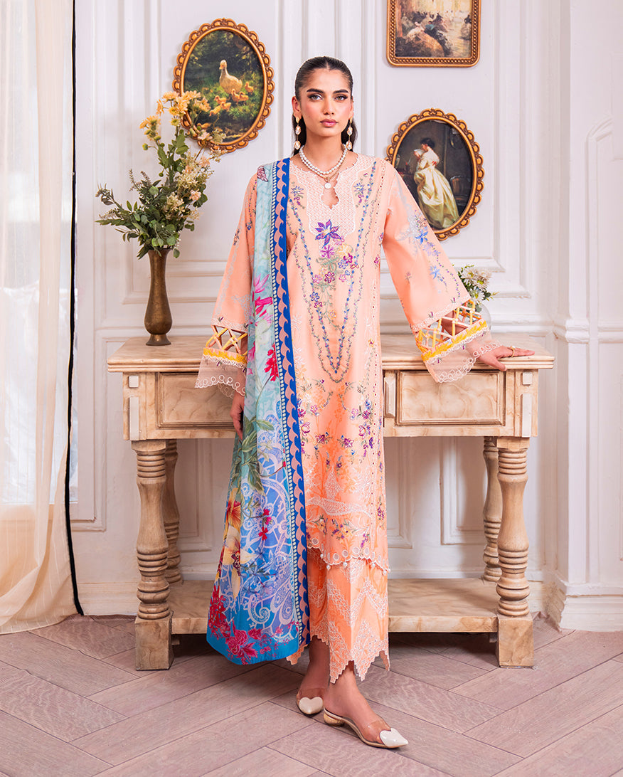 Roheenaz | Aezel Embroidered Cambric | Amal - by Libasekhas UK - Registered Vendor of : Roheenaz - 100% Original Designer Dress