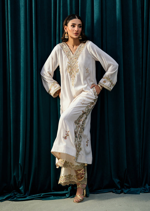 Umsha | Velvet Code | Imperial Ivory - by Libasekhas UK - Registered Vendor of : Umsha - 100% Original Designer Dress