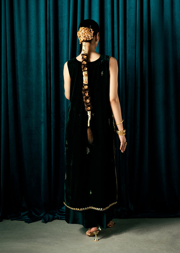 Umsha | Velvet Code | Enchanted Emerald - by Libasekhas UK - Registered Vendor of : Umsha - 100% Original Designer Dress