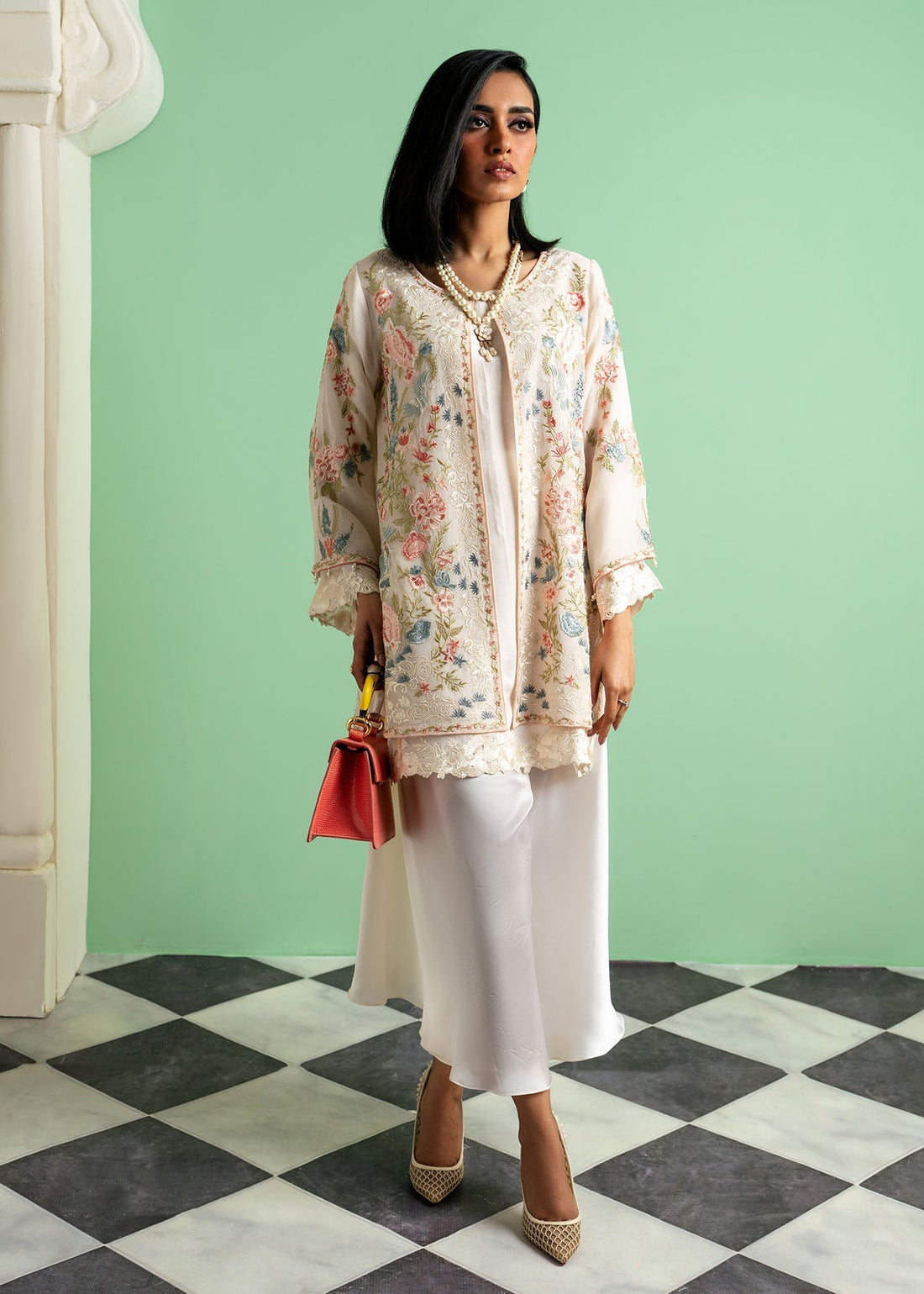 Mahgul | Echoes of Elara | Soft Dust - by - Libasekhas UK - Registered Vendor of : Mahgul - 100% Original Designer Dresss