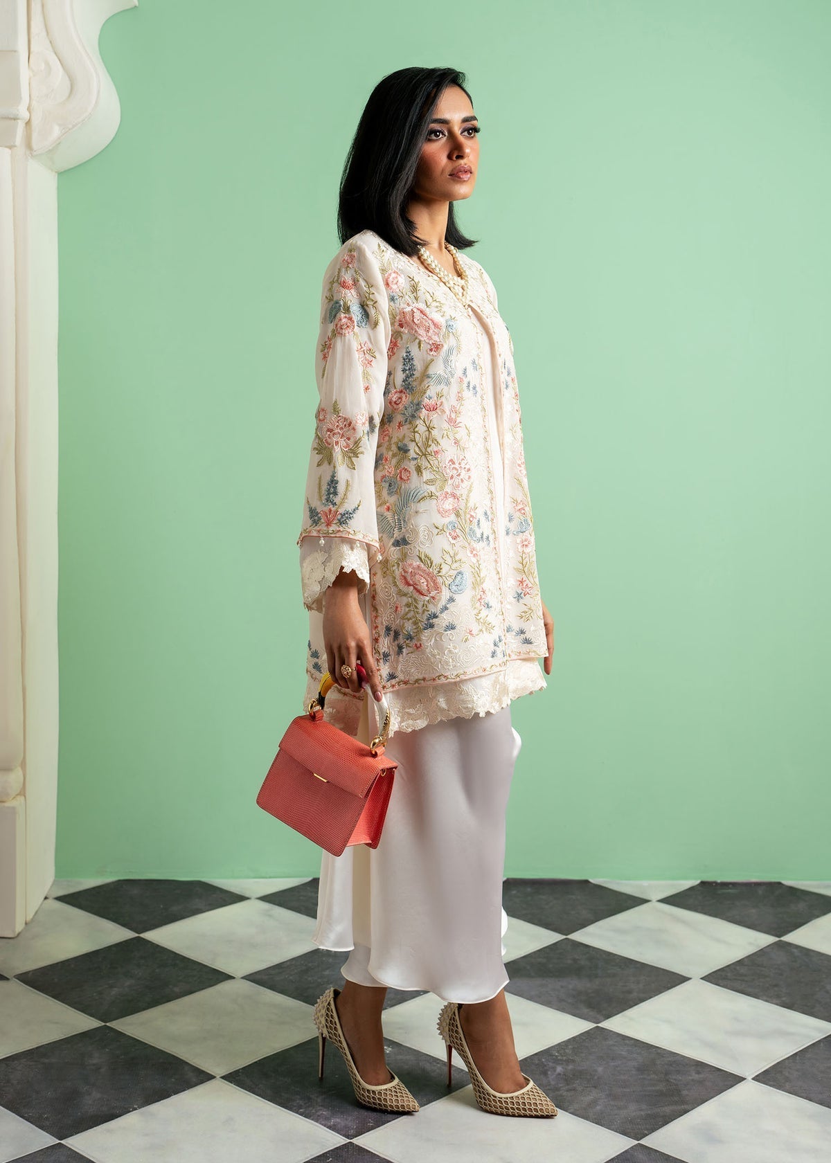 Mahgul | Echoes of Elara | Soft Dust - by - Libasekhas UK - Registered Vendor of : Mahgul - 100% Original Designer Dresss