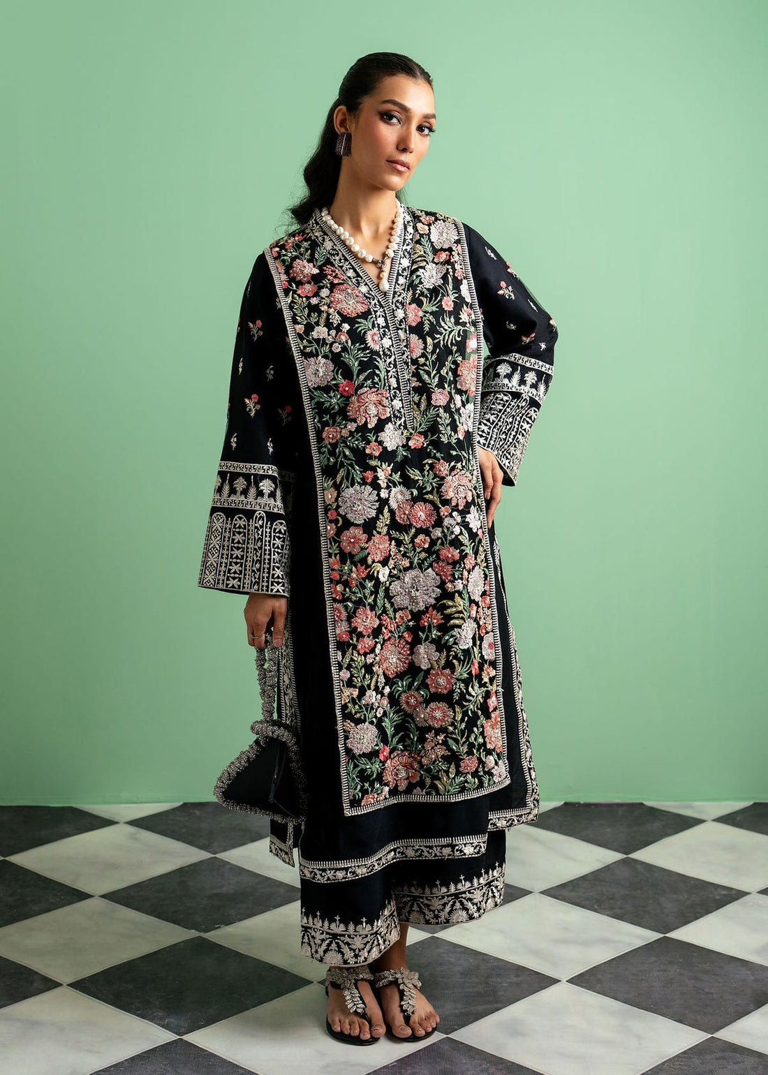 Mahgul | Echoes of Elara | Midnight Meadow - by - Libasekhas UK - Registered Vendor of : Mahgul - 100% Original Designer Dresss