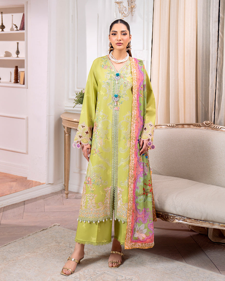 Roheenaz | Aezel Embroidered Cambric | Arven - by Libasekhas UK - Registered Vendor of : Roheenaz - 100% Original Designer Dress