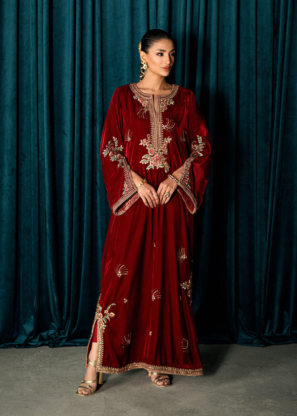 Umsha | Velvet Code | Red Solace - by Libasekhas UK - Registered Vendor of : Umsha - 100% Original Designer Dress