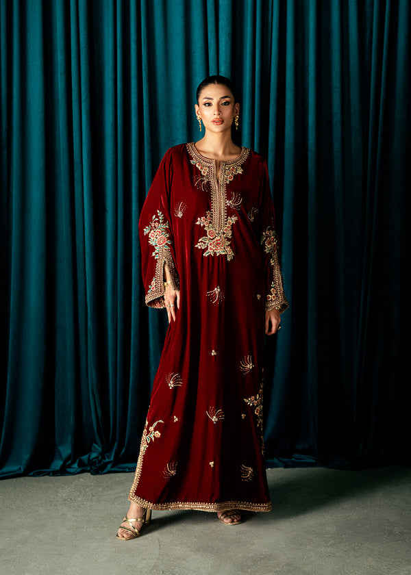 Umsha | Velvet Code | Red Solace - by Libasekhas UK - Registered Vendor of : Umsha - 100% Original Designer Dress
