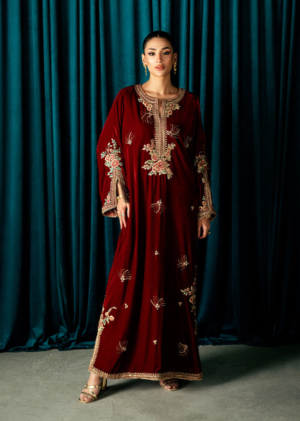 Umsha | Velvet Code | Red Solace - by Libasekhas UK - Registered Vendor of : Umsha - 100% Original Designer Dress