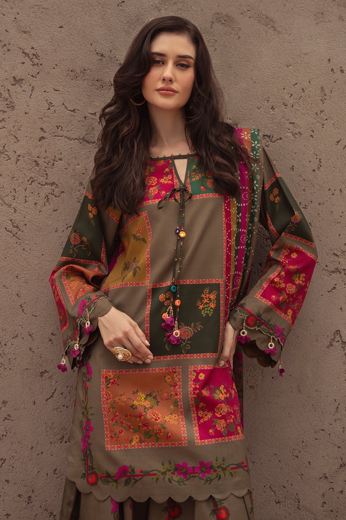 Charizma | C Prints Winter 25 |  3-PC Unstitched Printed Linen Collection CPW5-03 - by Libasekhas UK - Registered Vendor of : Charizma - 100% Original Designer Dress