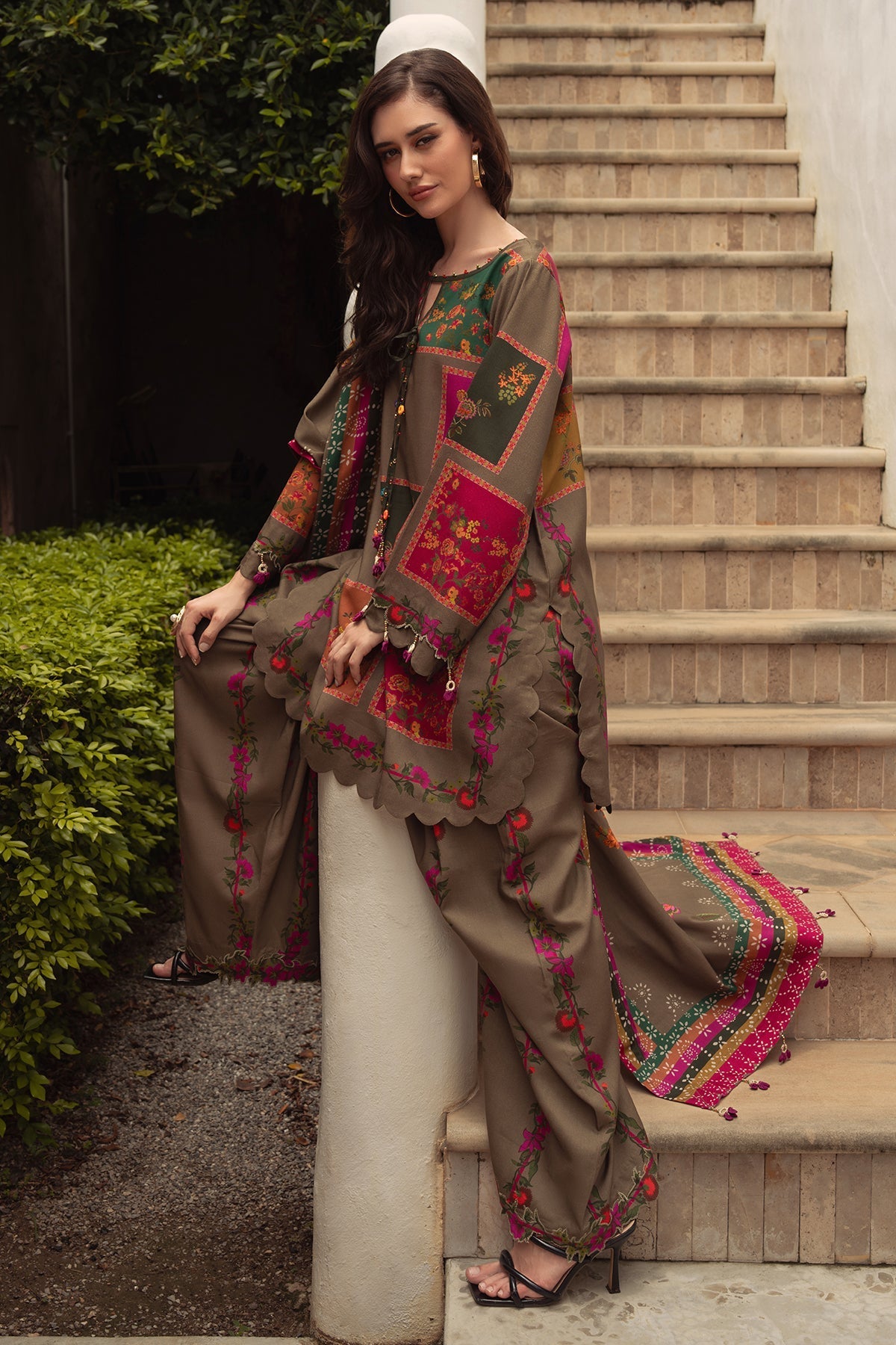 Charizma | C Prints Winter 25 |  3-PC Unstitched Printed Linen Collection CPW5-03 - by Libasekhas UK - Registered Vendor of : Charizma - 100% Original Designer Dress