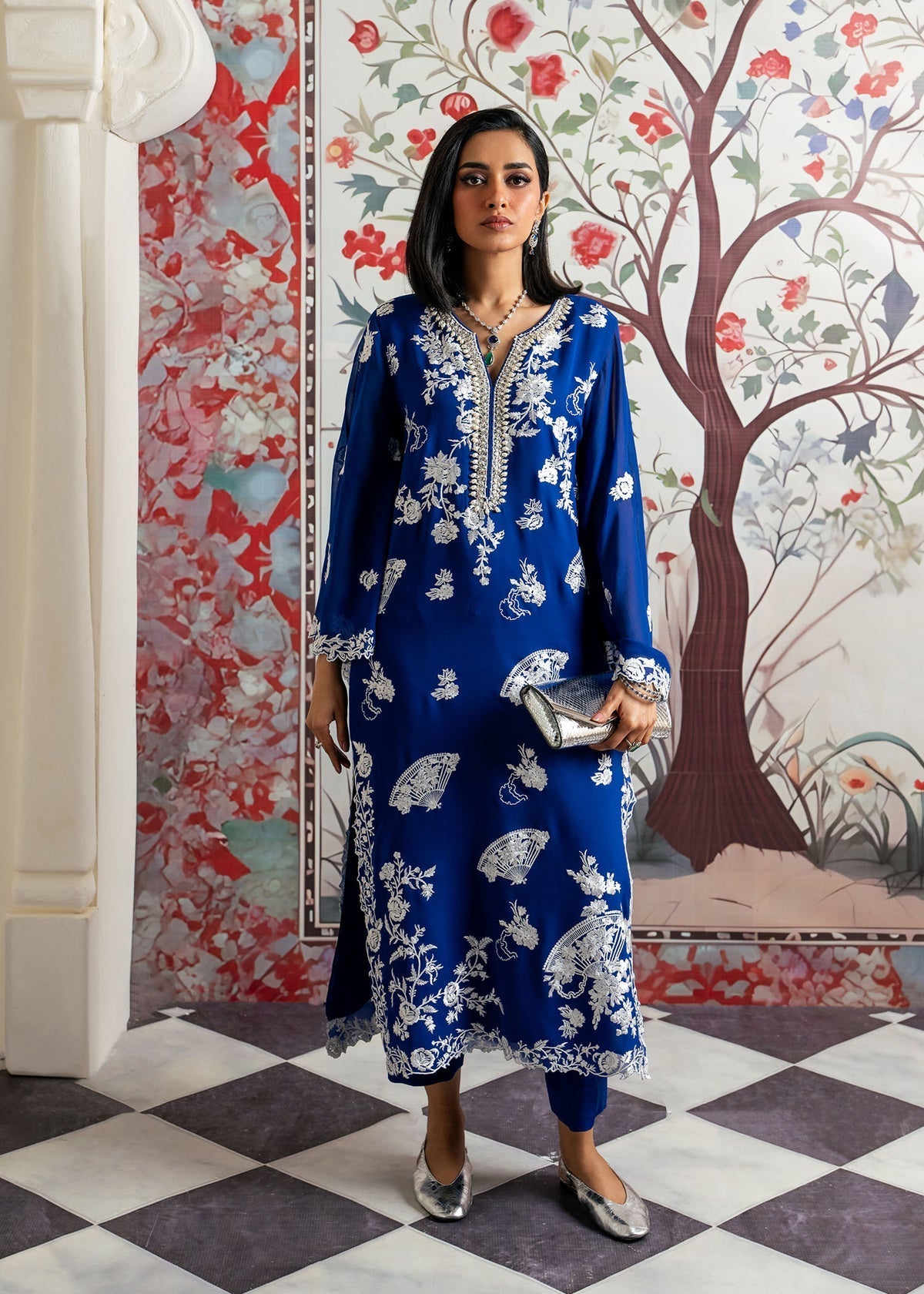 Mahgul | Echoes of Elara | Azure Jewel - by - Libasekhas UK - Registered Vendor of : Mahgul - 100% Original Designer Dresss