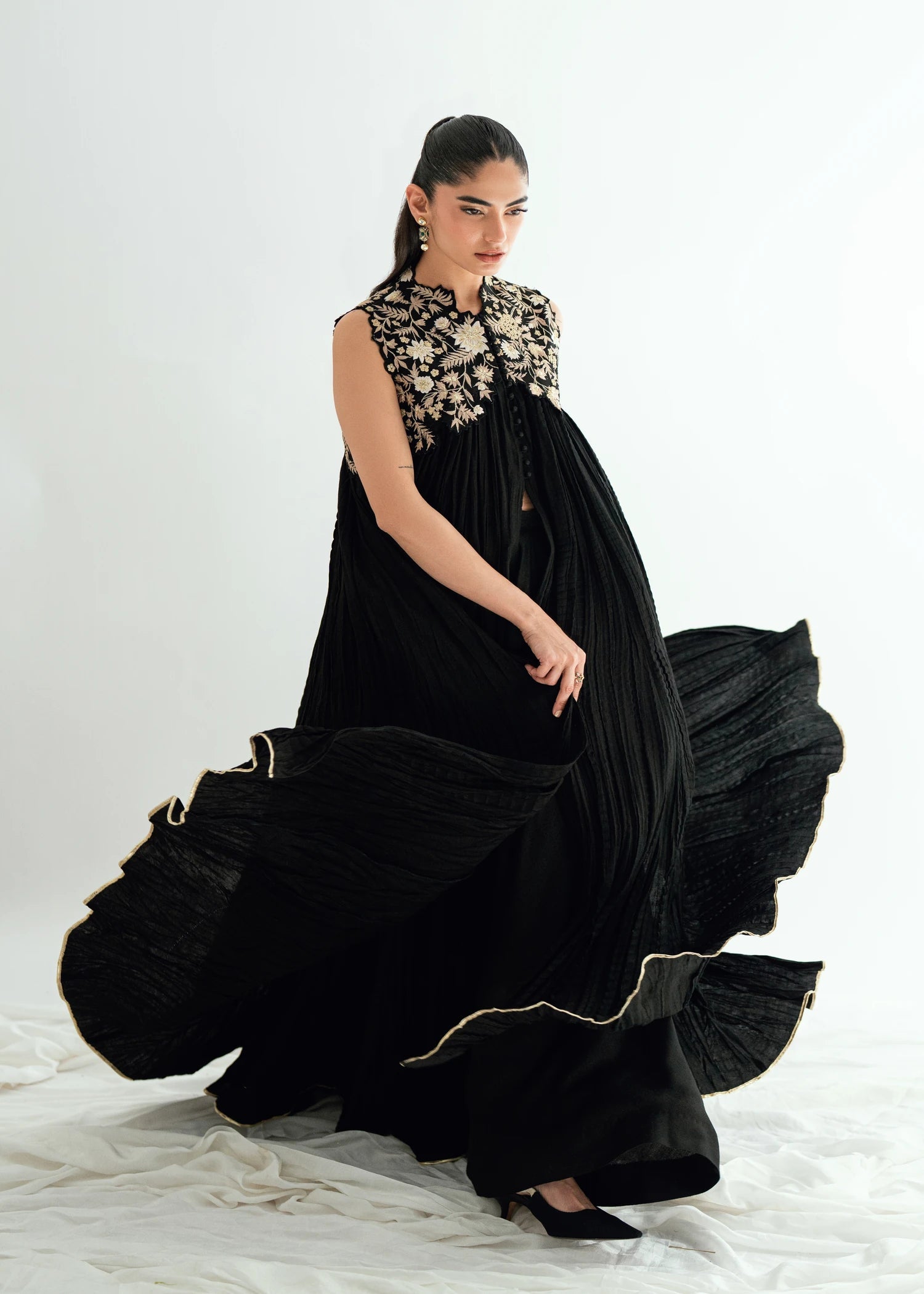 Umsha | Jardin De Luxe |  Onxy Willow - by Libasekhas UK - Registered Vendor of : Umsha - 100% Original Designer Dress