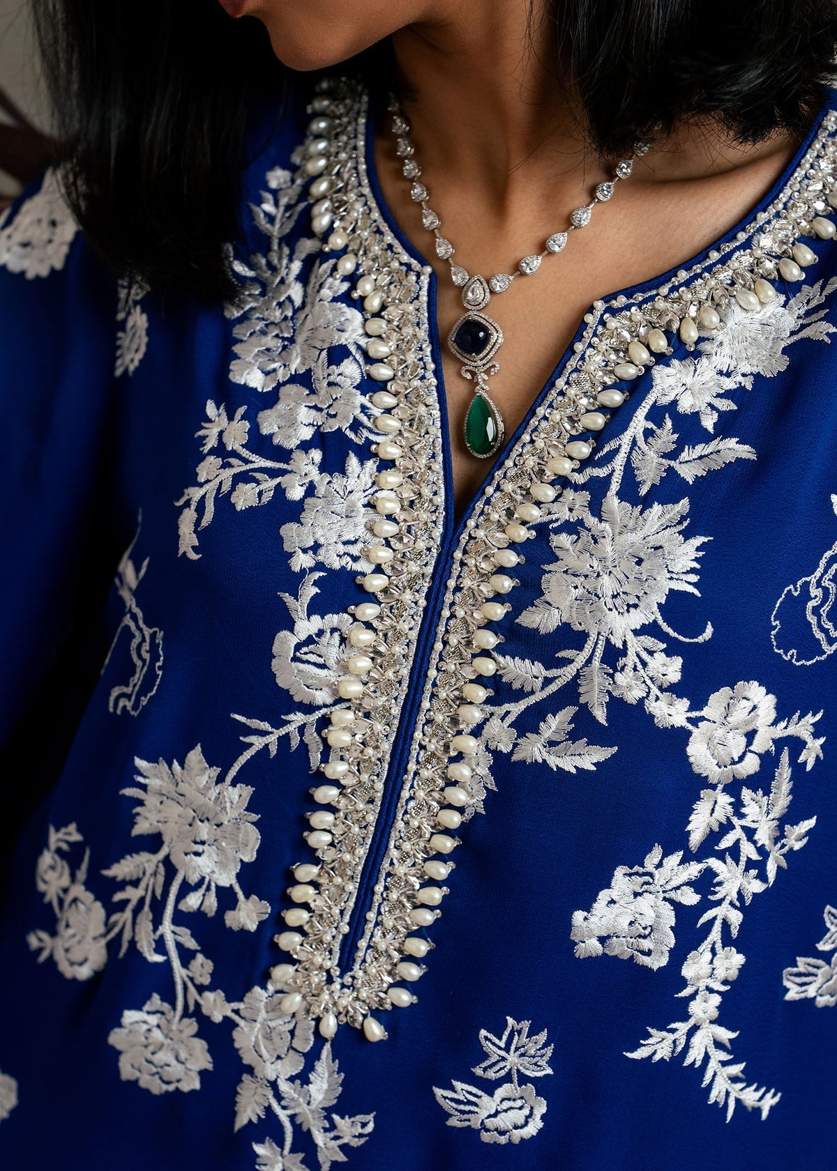 Mahgul | Echoes of Elara | Azure Jewel - by - Libasekhas UK - Registered Vendor of : Mahgul - 100% Original Designer Dresss