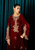 Umsha | Velvet Code | Red Solace - by Libasekhas UK - Registered Vendor of : Umsha - 100% Original Designer Dress