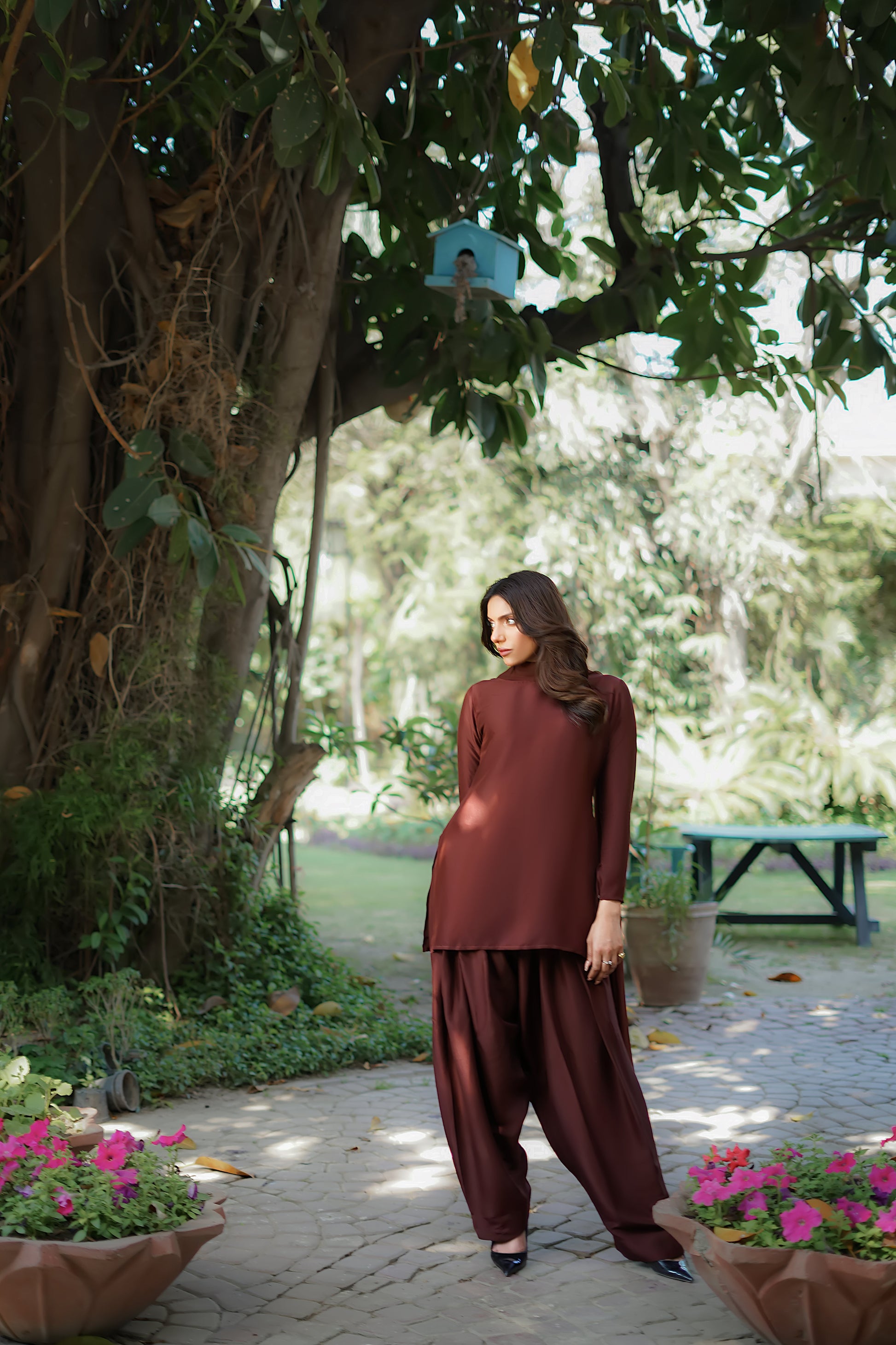 Erum Khan | Nue 25 | Espresso Gloe - by - Libasekhas UK - Registered Vendor of : Erum Khan - 100% Original Designer Dresss