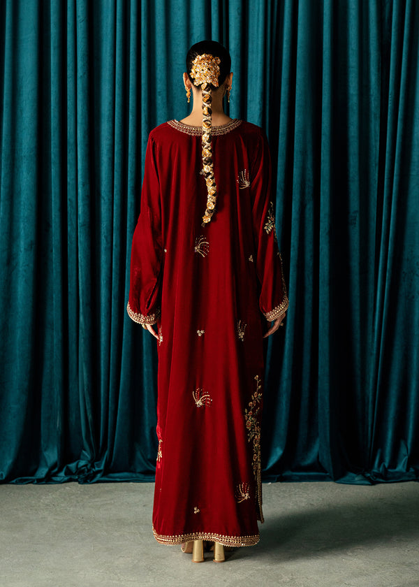Umsha | Velvet Code | Red Solace - by Libasekhas UK - Registered Vendor of : Umsha - 100% Original Designer Dress