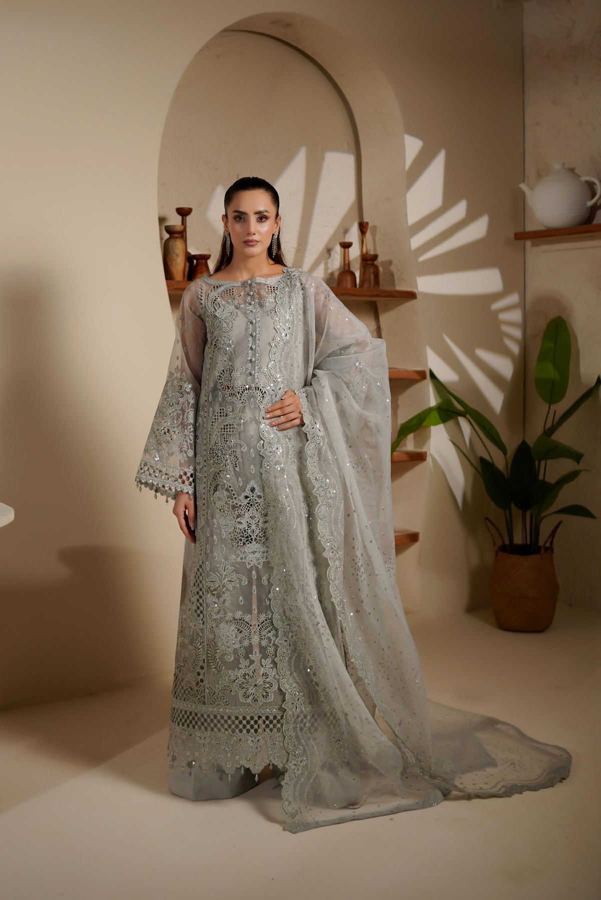 Maryams | Noir Luxe | SHELINA-NOR-1402 - by Libasekhas UK - Registered Vendor of : Maryams - 100% Original Designer Dress