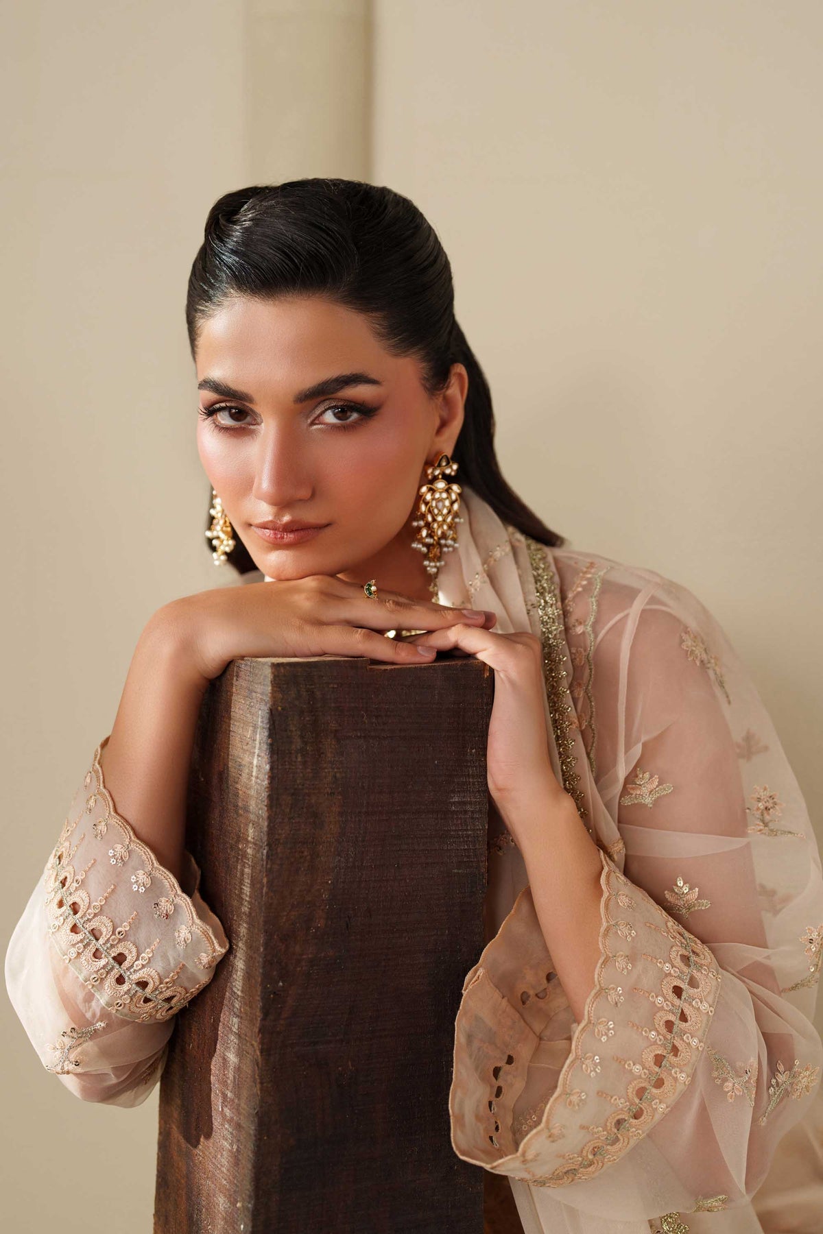 Akbar Aslam | Formal Pret | Taupe - by Libasekhas UK - Registered Vendor of : Akbar Aslam - 100% Original Designer Dress