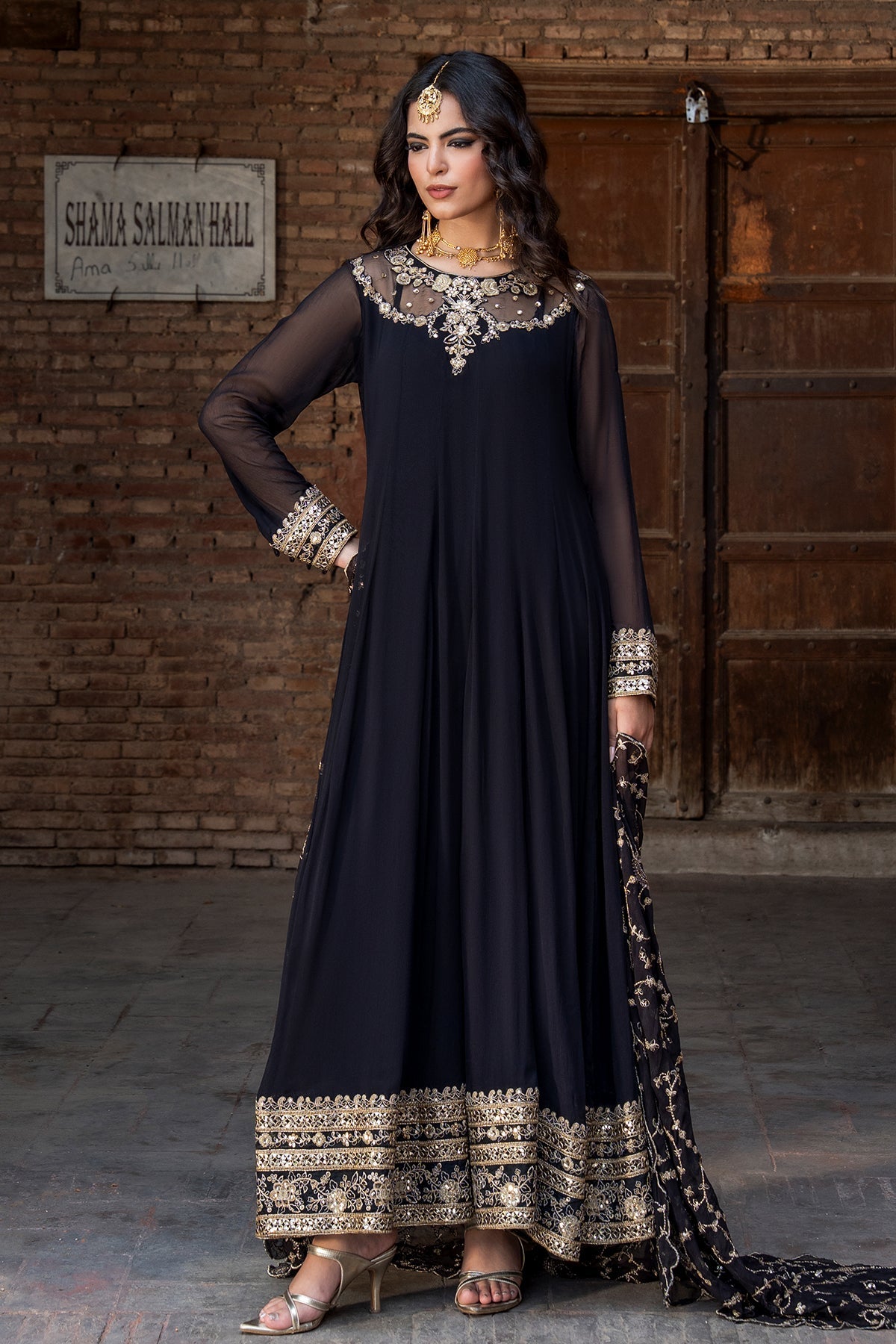 Charizma | Festive Pret | 3-PC Embroidered Chiffon CMA-6-429 - by Libasekhas UK - Registered Vendor of : Charizma - 100% Original Designer Dress
