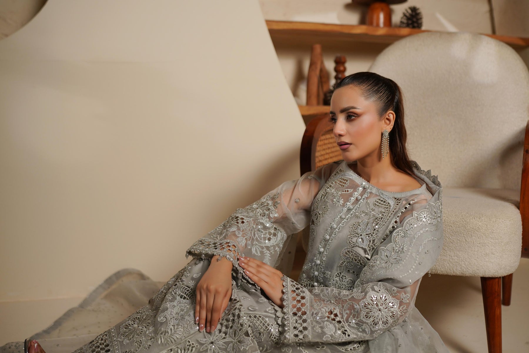 Maryams | Noir Luxe | SHELINA-NOR-1402 - by Libasekhas UK - Registered Vendor of : Maryams - 100% Original Designer Dress