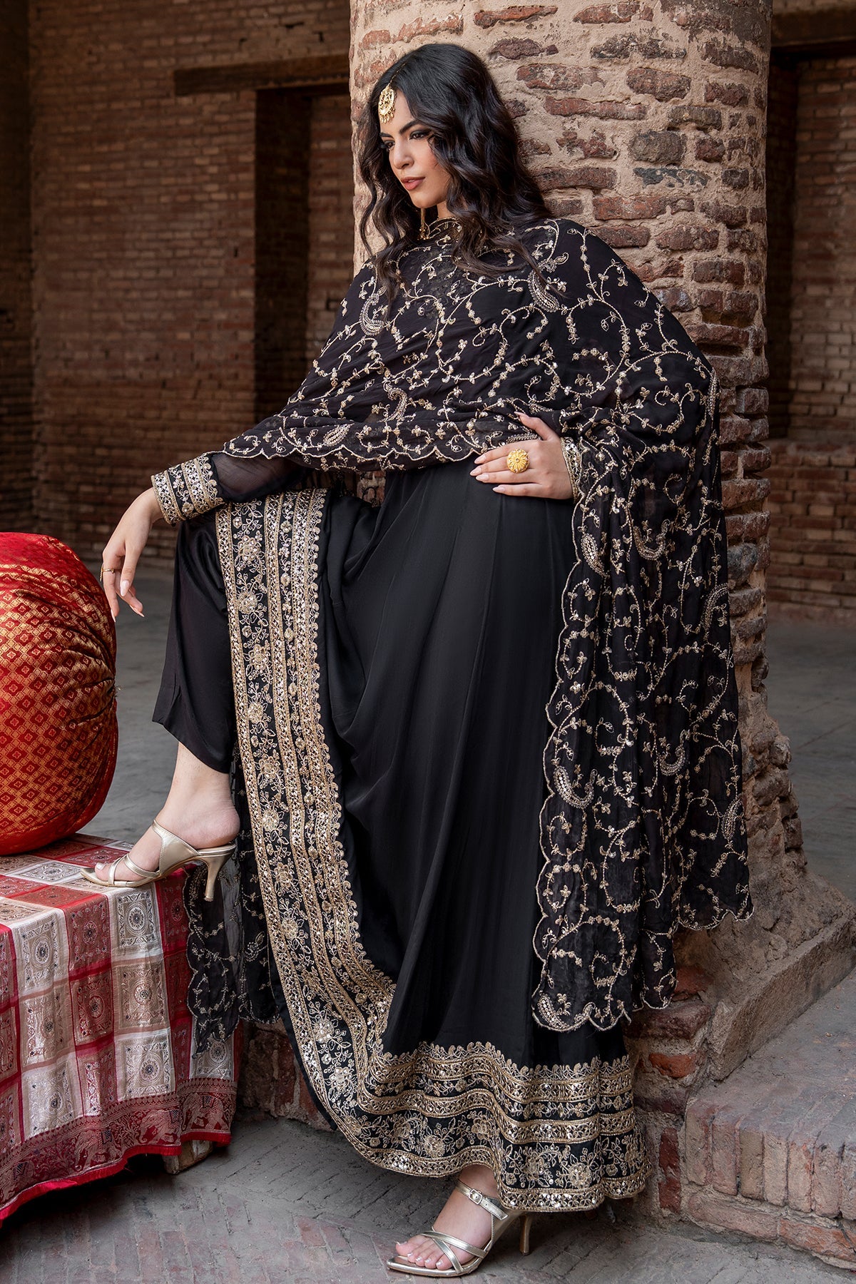 Charizma | Festive Pret | 3-PC Embroidered Chiffon CMA-6-429 - by Libasekhas UK - Registered Vendor of : Charizma - 100% Original Designer Dress
