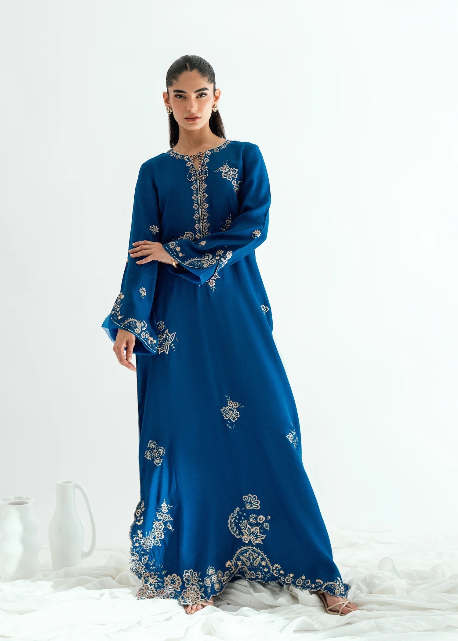 Umsha | Jardin De Luxe | Imperial Blue - by Libasekhas UK - Registered Vendor of : Umsha - 100% Original Designer Dress