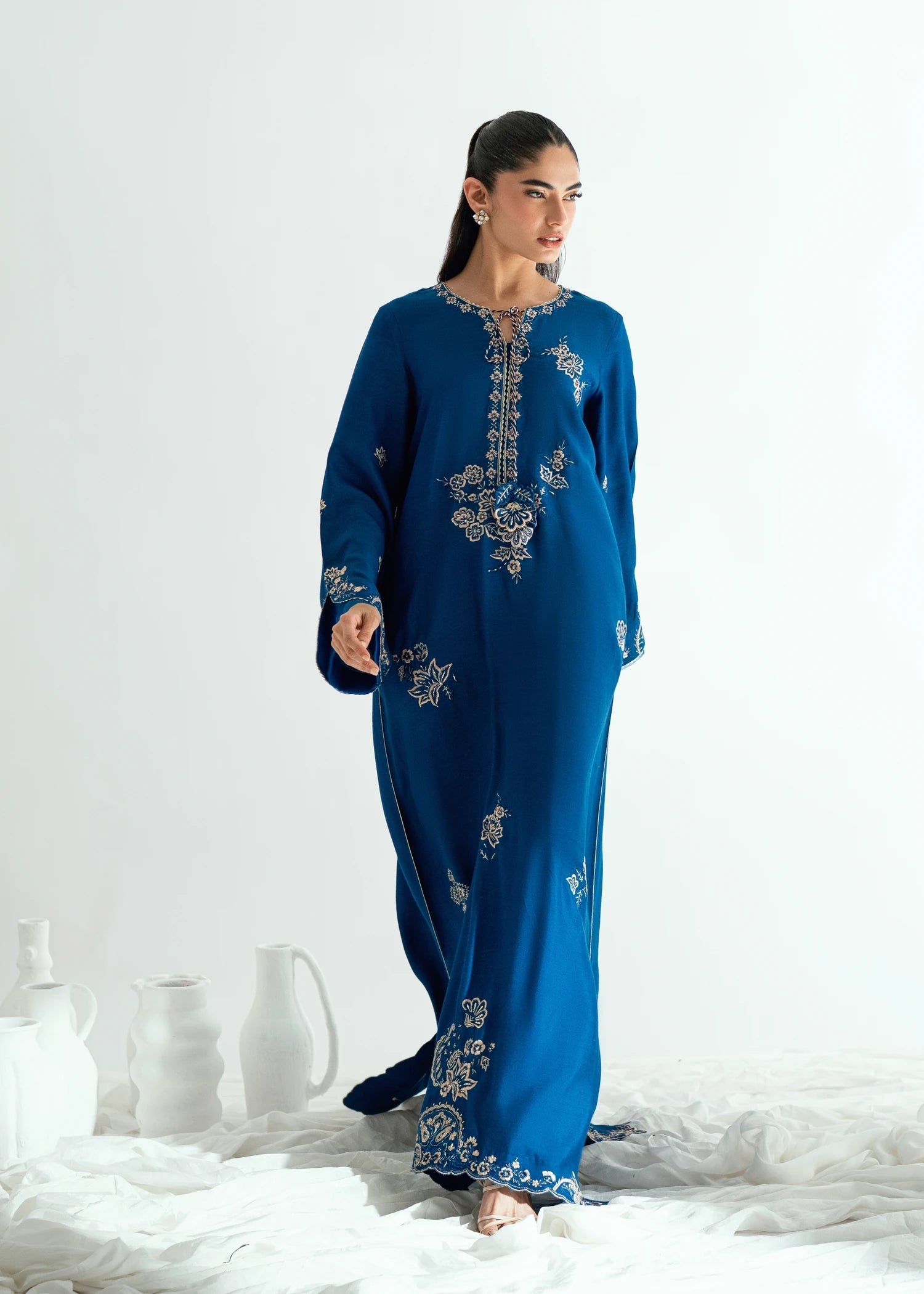 Umsha | Jardin De Luxe | Imperial Blue - by Libasekhas UK - Registered Vendor of : Umsha - 100% Original Designer Dress