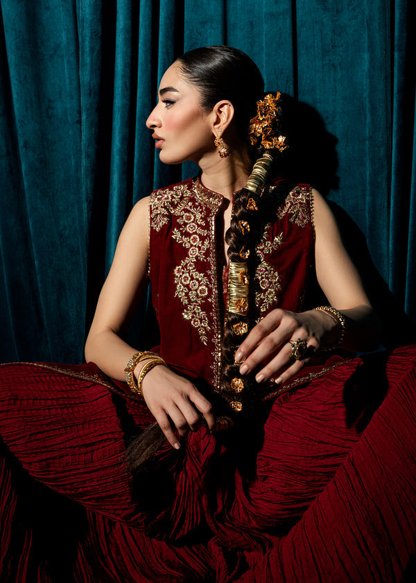 Umsha | Velvet Code | Regal Ruby - by Libasekhas UK - Registered Vendor of : Umsha - 100% Original Designer Dress