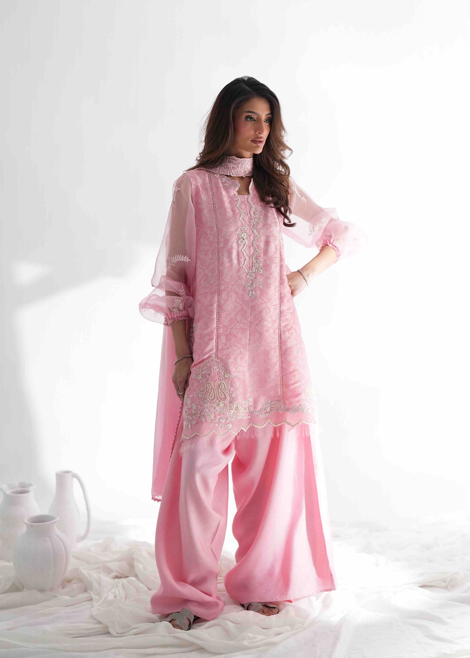 Umsha | Jardin De Luxe | Rose Sorbet - by Libasekhas UK - Registered Vendor of : Umsha - 100% Original Designer Dress
