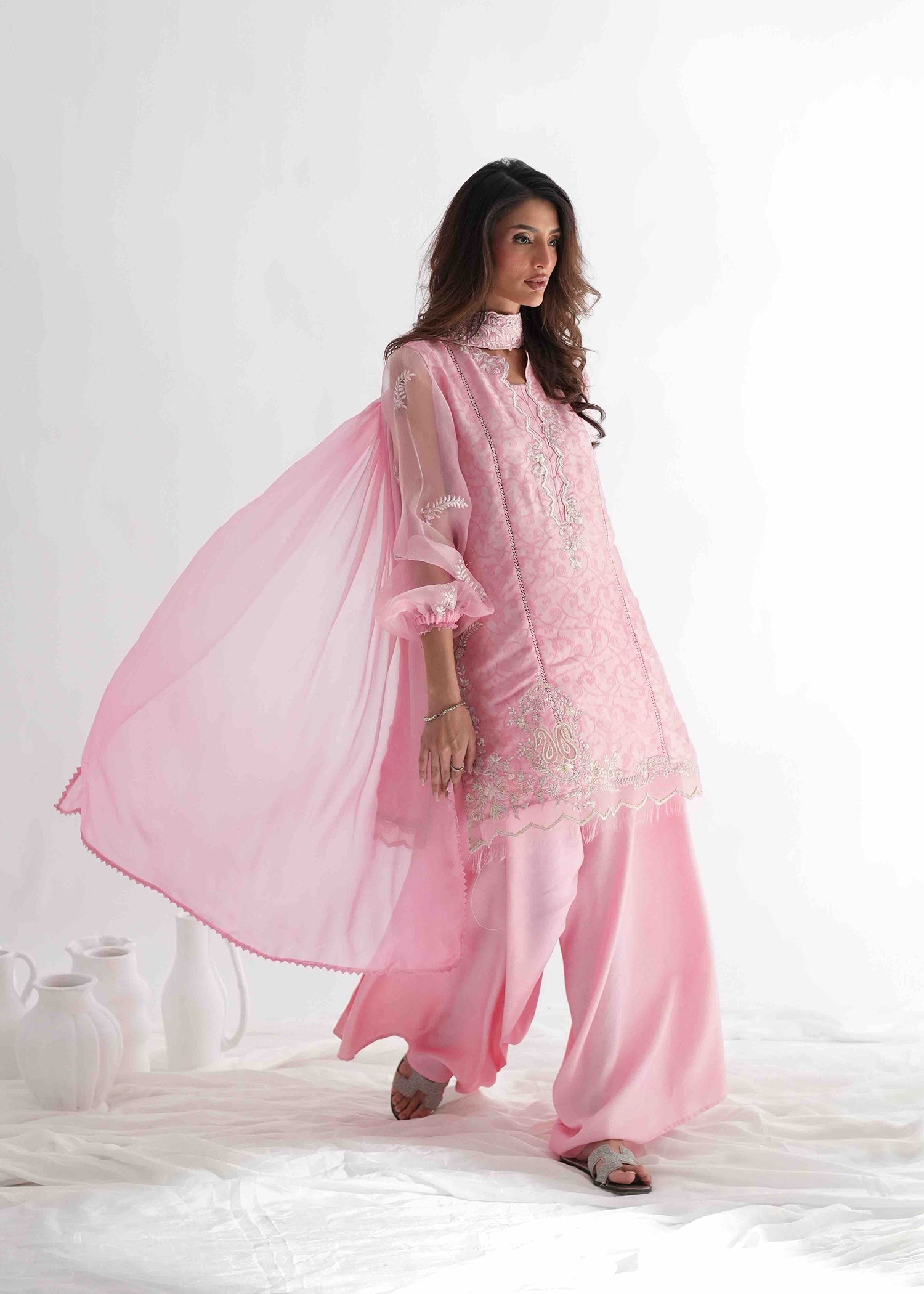 Umsha | Jardin De Luxe | Rose Sorbet - by Libasekhas UK - Registered Vendor of : Umsha - 100% Original Designer Dress