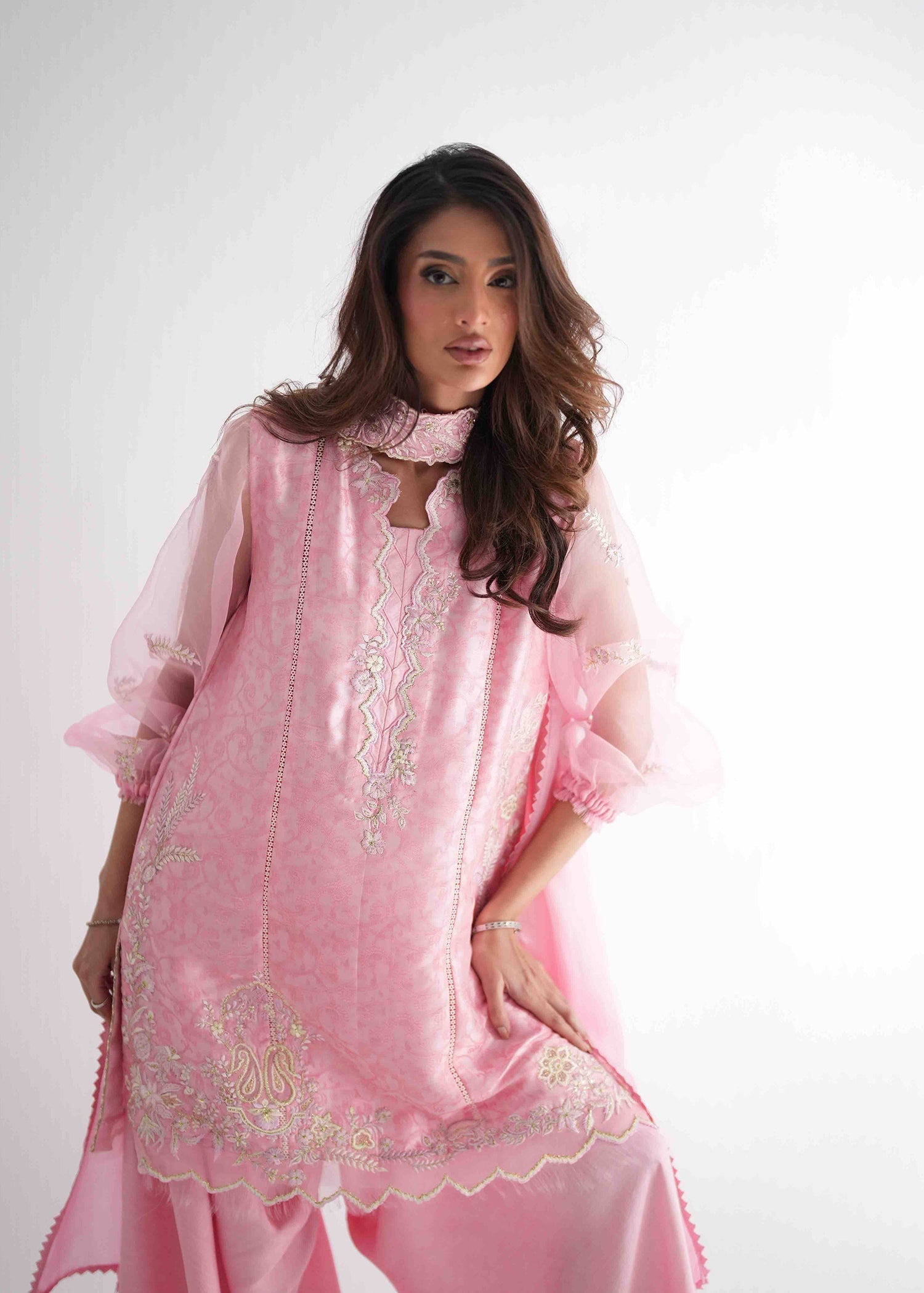 Umsha | Jardin De Luxe | Rose Sorbet - by Libasekhas UK - Registered Vendor of : Umsha - 100% Original Designer Dress