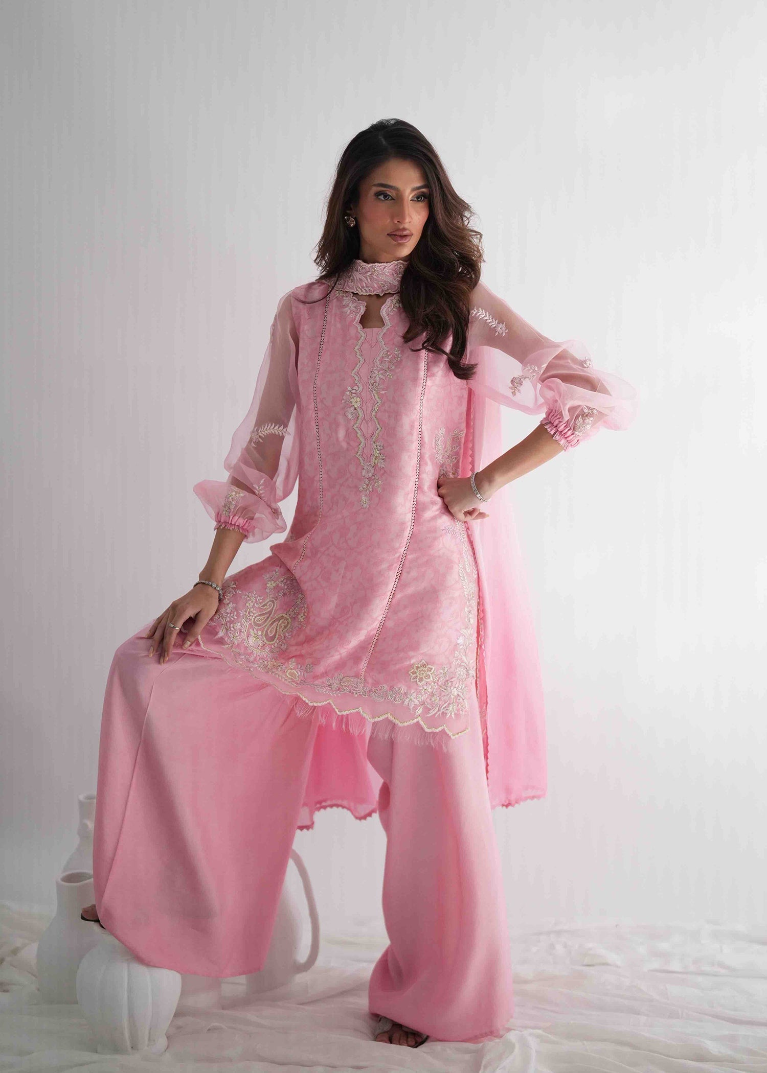 Umsha | Jardin De Luxe | Rose Sorbet - by Libasekhas UK - Registered Vendor of : Umsha - 100% Original Designer Dress