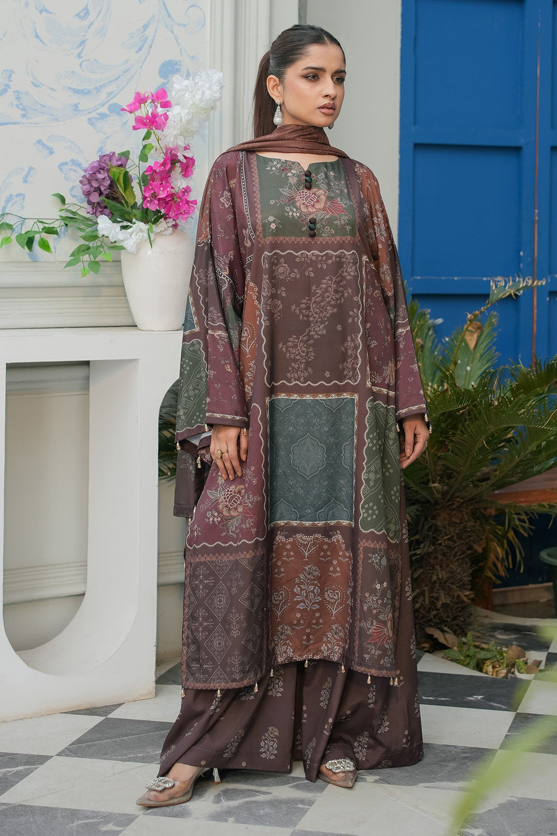 Maryams | Lawn Edit 26 | Basil - by Libasekhas UK - Registered Vendor of : Maryams - 100% Original Designer Dress