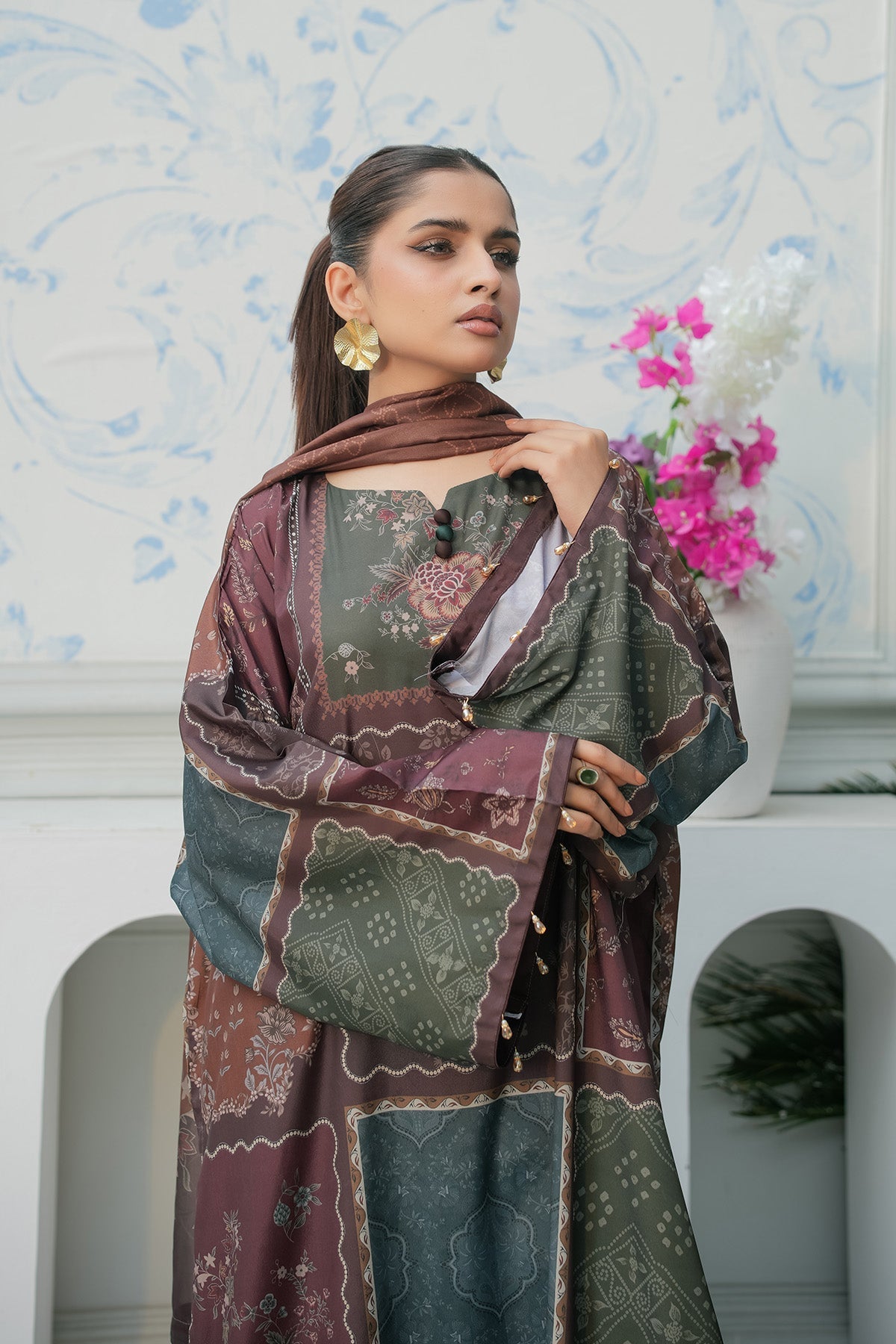 Maryams | Lawn Edit 26 | Basil - by Libasekhas UK - Registered Vendor of : Maryams - 100% Original Designer Dress