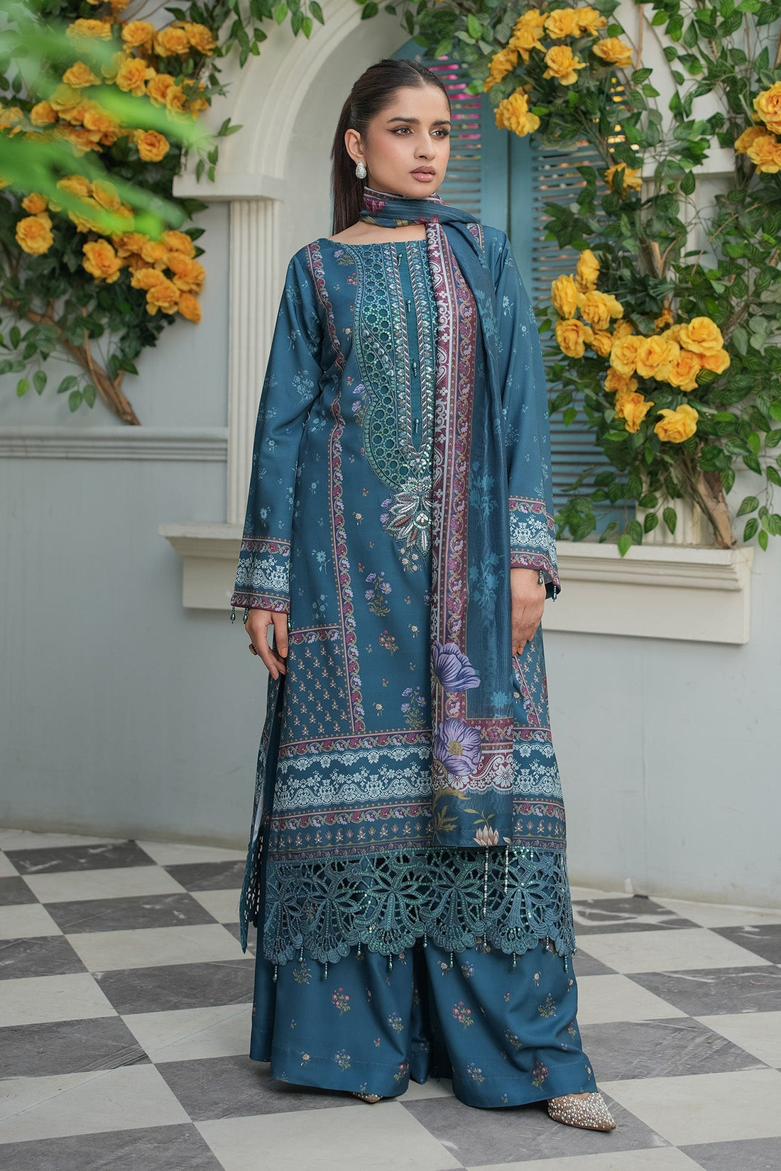 Maryams | Lawn Edit 26 | Crimson - by Libasekhas UK - Registered Vendor of : Maryams - 100% Original Designer Dress