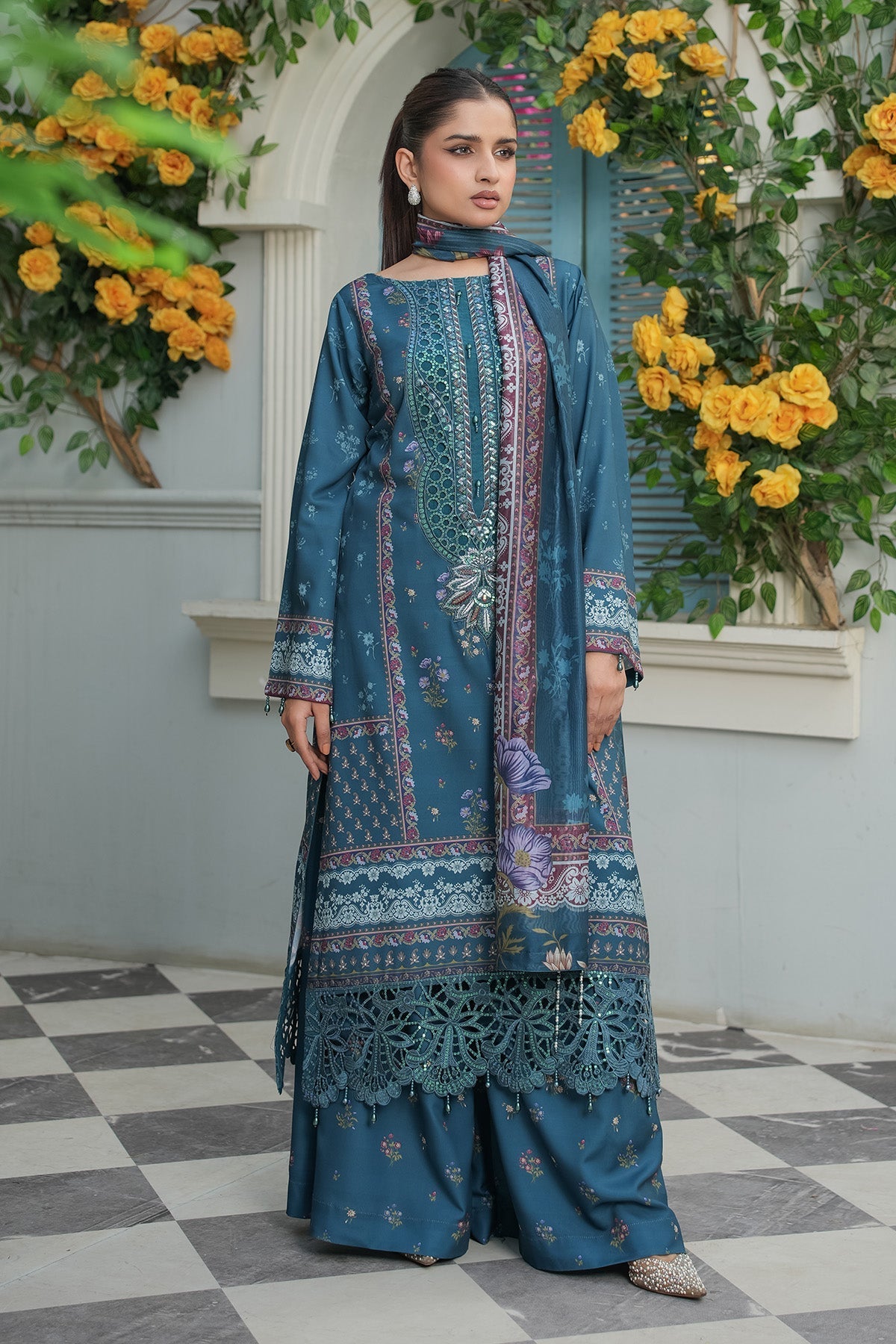 Maryams | Lawn Edit 26 | Crimson - by Libasekhas UK - Registered Vendor of : Maryams - 100% Original Designer Dress