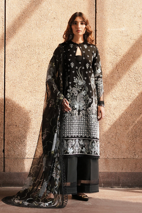 Afrozeh | Chikankari Lawn 24 | Caviar - by - Libasekhas UK - Registered Vendor of : Afrozeh - 100% Original Designer Dresss