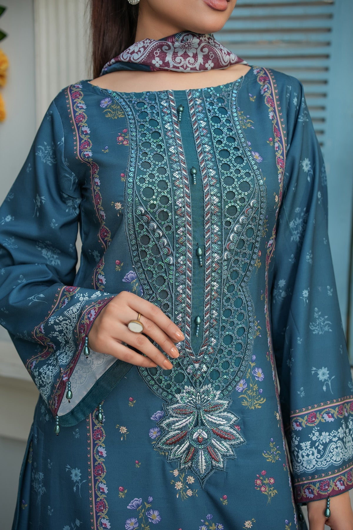 Maryams | Lawn Edit 26 | Crimson - by Libasekhas UK - Registered Vendor of : Maryams - 100% Original Designer Dress