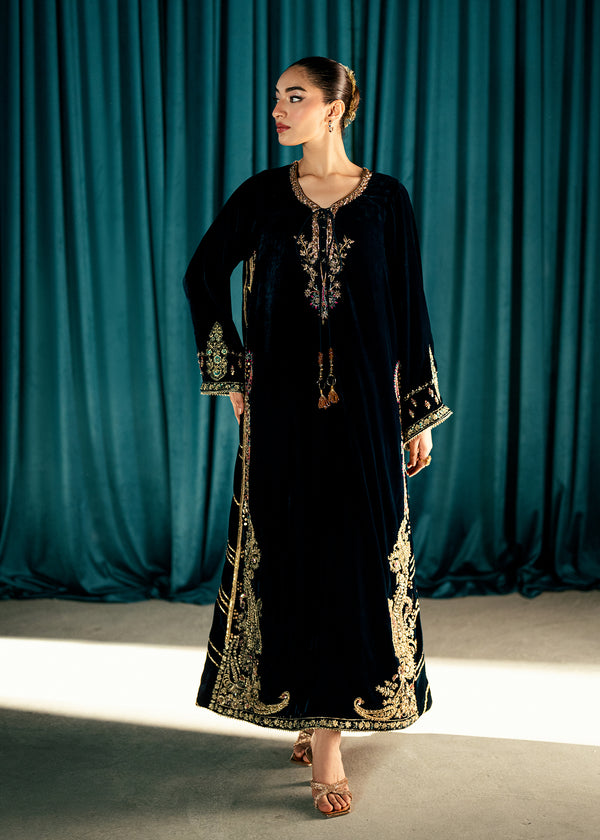 Umsha | Velvet Code | Serene Teal - by Libasekhas UK - Registered Vendor of : Umsha - 100% Original Designer Dress