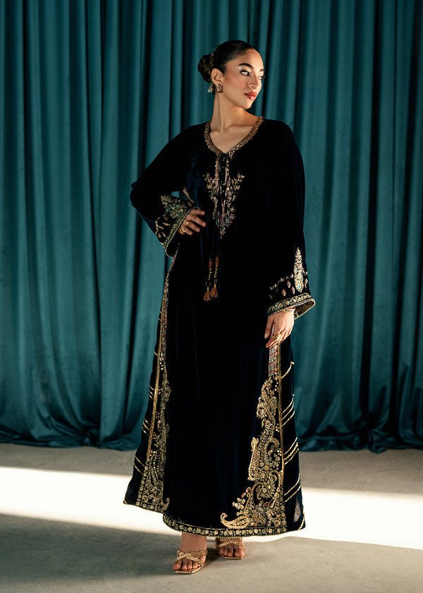 Umsha | Velvet Code | Serene Teal - by Libasekhas UK - Registered Vendor of : Umsha - 100% Original Designer Dress