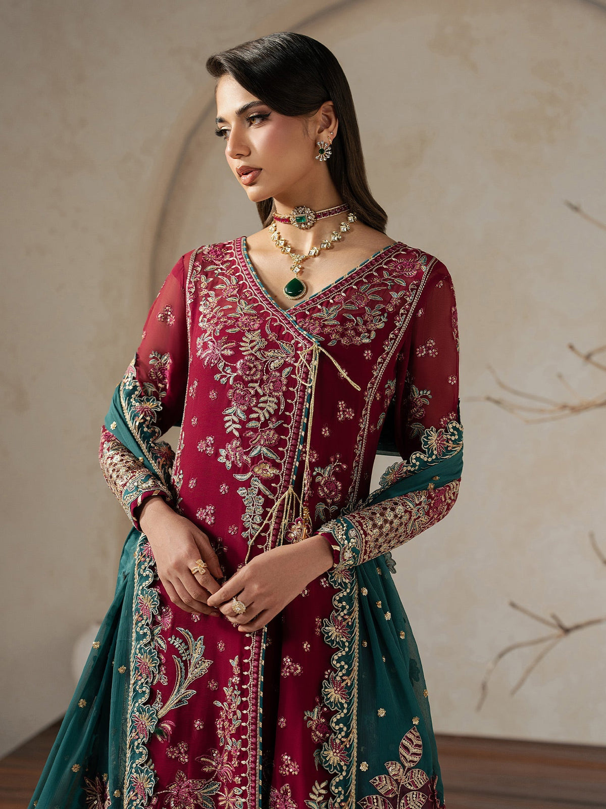 Gulaal | Inaaya Embroidered Chiffon 26 |Jinaan - by Libasekhas UK - Registered Vendor of : Gulaal - 100% Original Designer Dress