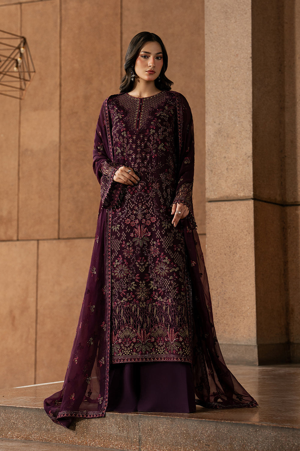 Lavish Premium | Lazawal Formals | MAROON MAJESTY - by Libasekhas UK - Registered Vendor of : Lavish Premium - 100% Original Designer Dress