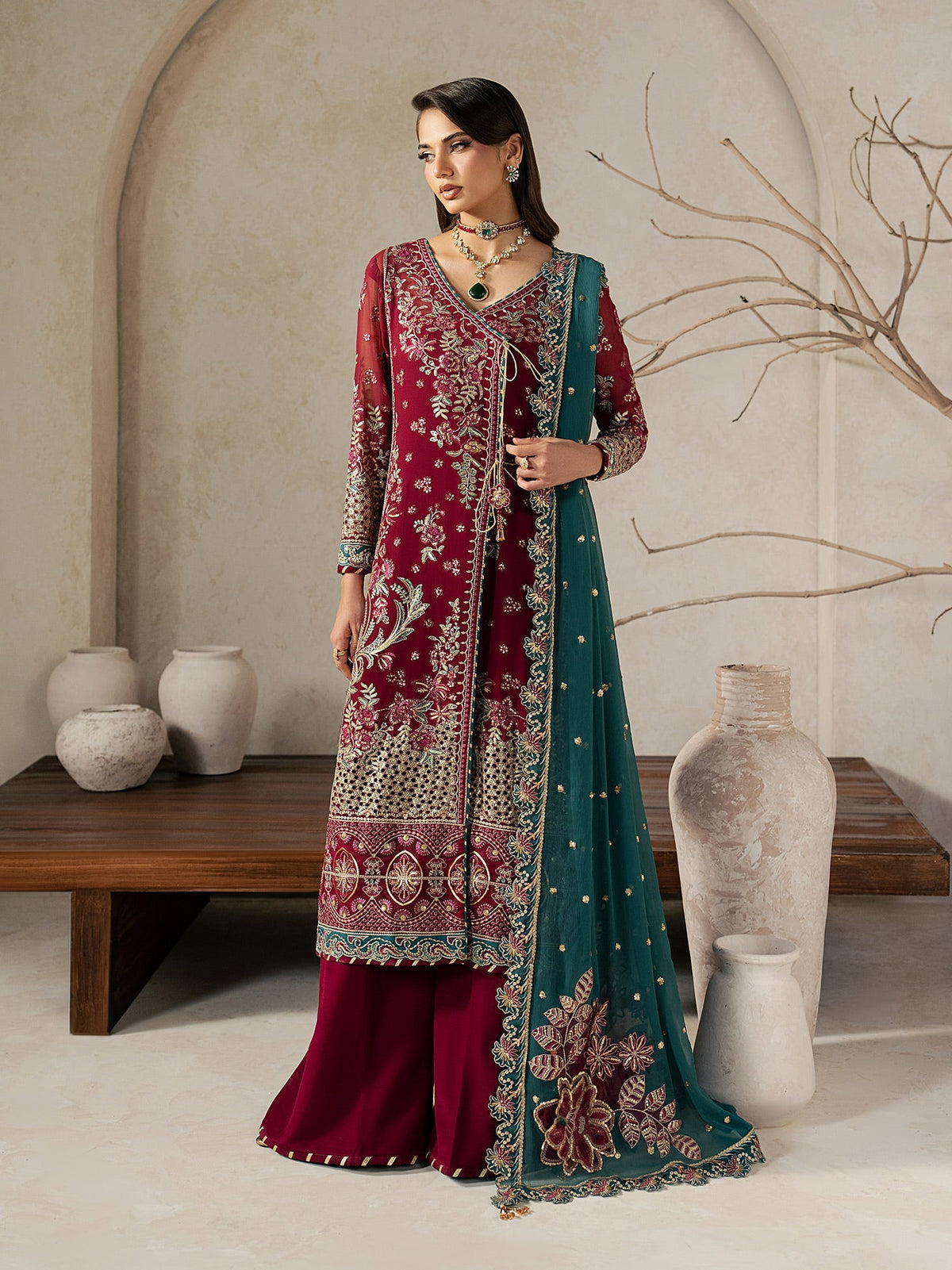 Gulaal | Inaaya Embroidered Chiffon 26 |Jinaan - by Libasekhas UK - Registered Vendor of : Gulaal - 100% Original Designer Dress