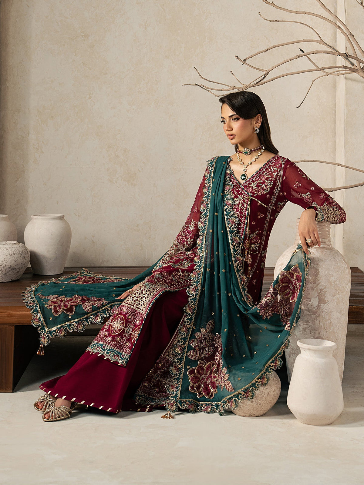 Gulaal | Inaaya Embroidered Chiffon 26 |Jinaan - by Libasekhas UK - Registered Vendor of : Gulaal - 100% Original Designer Dress