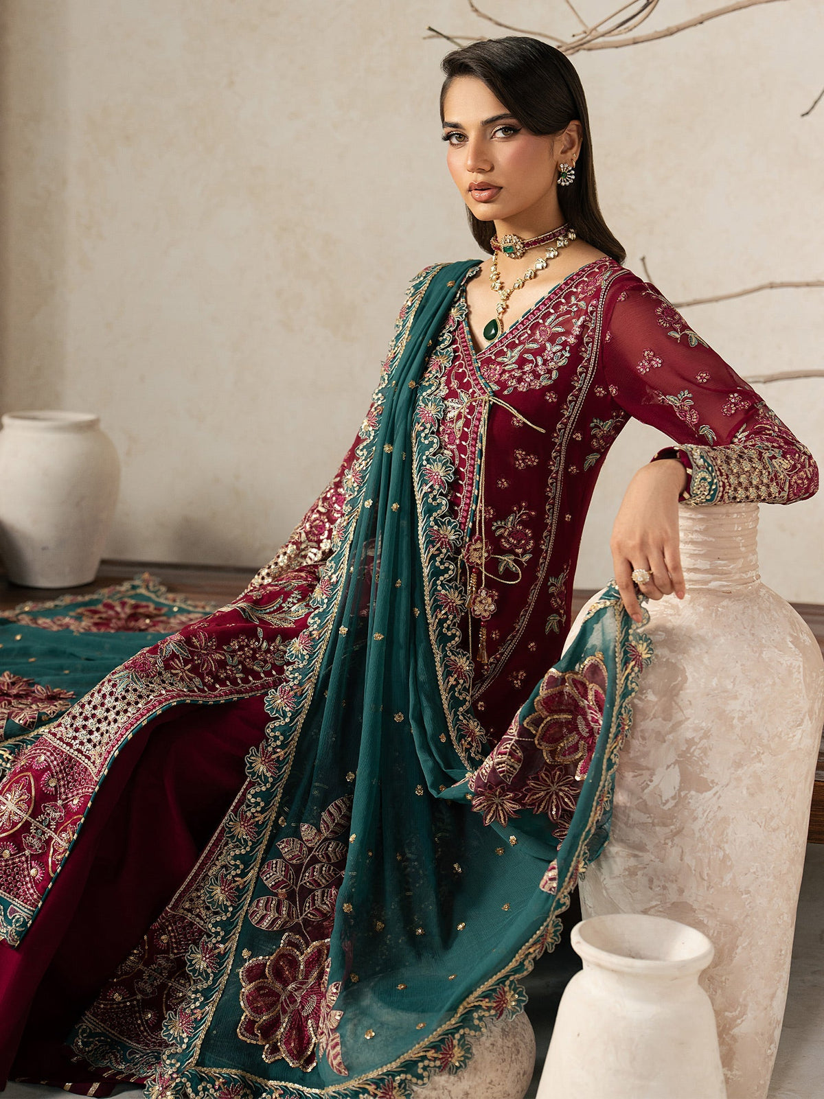 Gulaal | Inaaya Embroidered Chiffon 26 |Jinaan - by Libasekhas UK - Registered Vendor of : Gulaal - 100% Original Designer Dress