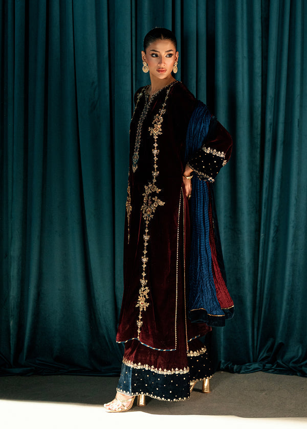 Umsha | Velvet Code | Ruby Eclipse - by Libasekhas UK - Registered Vendor of : Umsha - 100% Original Designer Dress