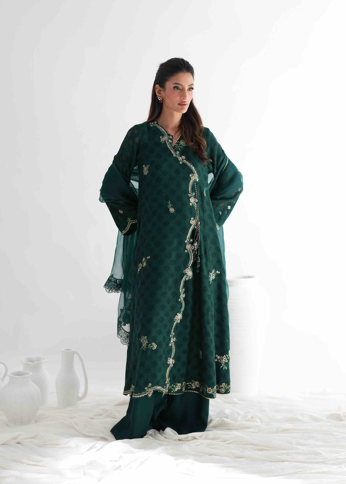 Umsha | Jardin De Luxe | Emerald Canopy - by Libasekhas UK - Registered Vendor of : Umsha - 100% Original Designer Dress