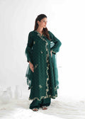 Umsha | Jardin De Luxe | Emerald Canopy - by Libasekhas UK - Registered Vendor of : Umsha - 100% Original Designer Dress
