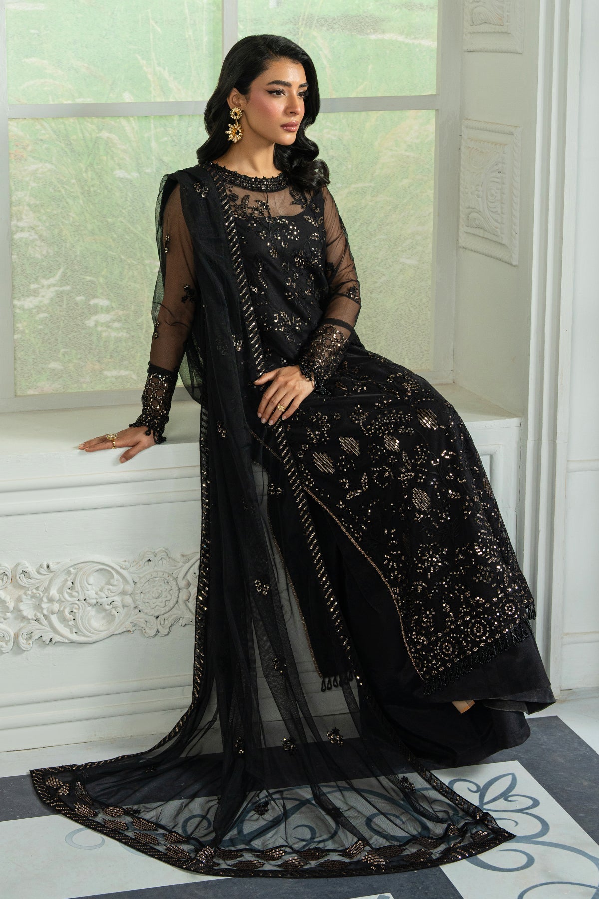 Zarif | Inara Formals | ZRI-05 BEYZA - by - Libasekhas UK - Registered Vendor of : Zarif - 100% Original Designer Dresss